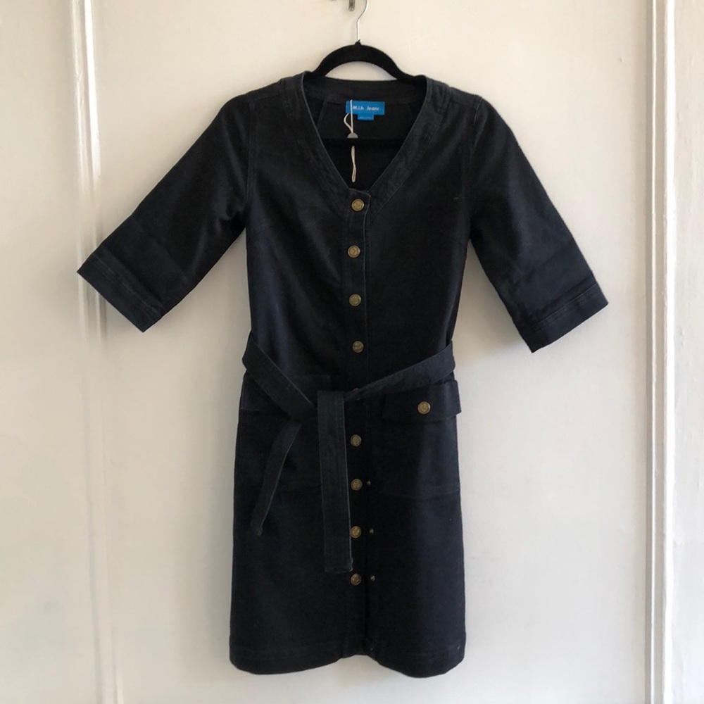 Black denim dress
